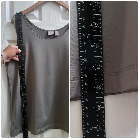 Chicos Nylon Blend Green Sleeveless Shell Tank Top Plus Size XL - Picture 3 of 7